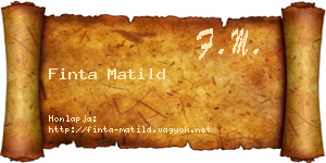 Finta Matild névjegykártya